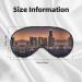 Los Angeles Skyline Print Eye Mask | Soft Travel Eye Shade for Sleep Yoga & Shift Work - Buy Online on GoSupps.com
