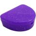 Slim Orthodontic Dental Case - Colour & Glitter Choices for Retainers Bleaching Trays Dentures & More (Glitter Purple) - Buy Online on GoSupps.com