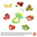 RaZbaby Baby Solids/Frozen Fruit Feeder Pacifier 2-Pack | BPA-Free Silicone Teether Toy for Infants 6M+ | Safe Introduction to Solids & Teething Relief | Dishwasher Safe | Orange/Blue + Green/Blue - Buy Online on GoSupps.com