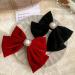 Velvet Bow Hair Clip Red Hair Bow Christmas Hair Bows French Hair Bows Comfortable Wear & Soft Hair Bows for Women & Girls Red Velvet Hair Bow Hair Bow Large Hair Bow (Red) - Buy Online on GoSupps.com