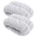 Veemoon Lot de 2 Bracelets en Flanelle Souples et Absorbants pour Lavage du Visage Poignet Doux et lastique Accessoires Spa pour Maquillage Yoga et Soins Peau Gris Entretien Facile