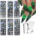 beiling Nail Halloween Nail Template Plates with 1 Stamper 1 Scraper Horror Ghost Pumpkin Skull Bone Patterns Nail Stamping Tools for Nail Art Designer Nail Decoration Supply Nail Stencil,8 Piece Set