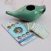 Premium Ceramic Neti Pot for Sinus Relief - Dishwasher Safe, 225ml Capacity - Turquoise - Buy Online on GoSupps.com