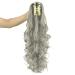Imissu 24-inch long thick chaotic curly lured jaw-claw ponytail hair parts extensions ponytail clip in the hair part (gray)