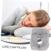 Healeved Neck Nap Pillow - Gray PP Cotton | Comfortable 28x23cm Travel Pillow for Girls - International Shipping Available - Buy Online on GoSupps.com