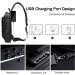 Fandare Breast Pocket Sling Bag - Waterproof Business Shoulder Bag with USB Charging & Password Protection - Ideal Travel Crossbody Daypack - Black - Buy Online on GoSupps.com