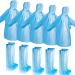 24 Pack Waterproof Disposable Sets Include 12 Rain Disposable Poncho and 12 Pairs Shoe Boot Covers for Women Men Kids Blue