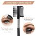 Perthlin 9 Pcs Eyelash Comb Brush Set - Double Sided Eyebrow Brushes, Curler, Separator - Women's Makeup Grooming Tools in Black - Buy Online on GoSupps.com
