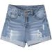 Gufesf Women's High Waisted Denim Shorts for Summer - White B3-blue, Small - Buy Online on GoSupps.com
