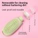 Leakage-Proof Travel Shampoo Bottle - Silicone Toiletry with Massage Brush | Portable Travel Storage - Light Green - Buy Online on GoSupps.com