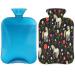 Heat bottle with a flower with a fluffy cover 2 l capacity hot water bottle for horses unicorn for cozy nights relieves pain back neck and shoulders
