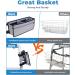 ISSYAUTO Walker Basket with Cup Holder and Storage Bag - Gray | Perfect Gift for Family and Friends | Strap Mount Design | (Not for Rollator Walkers) - Buy Online on GoSupps.com