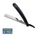 Ponik's classic razor set men transport bag razor set for men with 5 swap blades high-quality stainless steel barber knife for a precise beard-shave black