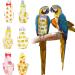 6 Pieces Bird Diaper Washable Parrot Diapers Reusable Bird Flight Suit Diaper Waterproof Inner Layer Protective Parrot Nappy Clothes for Parakeet Parrot Mini Macaw Budgie Canary Fruit Style (Small)