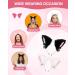 zalati Fox Ears Headband Plush Handmade Hairband Cute Style with Bowknot & Small Bells for Halloween Christmas Cosplay Party Costume Party Decor - White - Buy Online on GoSupps.com