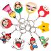 LGUZAKO Party Bag Fillers for Kids 10 Keychains Party Fvours for Birthday Christmas Crackers (Mario)