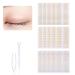 600Pcs Eyelid Tape with Fork Rods and Tweezers 3 Styles Invisible Eyelid Lift Strips for Women and Men Waterproof Self-Adhesive Double Eyelid Stickers Hooded Droopy Uneven and Mono-Eyelids