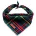 Lionet paws Christmas Bandana for dog headscarf dog hill towel triangular scarf for small medium -sized and large dogs s (1 -pack) checkered green
