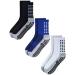 RATIVE Anti Slip Non Skid Slipper Hospital Socks with grips for Adults Men Women XX-Large 3 Pairs-assorted