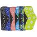 ROSENICE Reusable Bamboo Charcoal Cloth Menstrual Pads 5pcs - Washable & Breathable - 25x18cm - Random Color - Buy Online on GoSupps.com