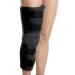 Wonder Care Knee Immobilizer Brace for Knee support for dislocation injuries ligament tear wraparound knee stabilizer splint for men & women (19 long) Black-XL X-Large Black