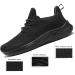 Men's Slip-on Tennis Shoes | Lightweight Breathable Sneakers | Size 12 All Black - Buy Online on GoSupps.com