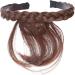 CALLARON Bangs Headband Fringe Hair Extensions Front Hair Bangs Human Hair Bangs Hair Accessories for Girls Women (Light Brown) - Buy Online on GoSupps.com