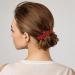 NOLITOY Wedding Hair Side Comb Bride Crystal Headpiece Full Red Rhinestone Hair Side Comb Wedding Hair Accessories for Women and Girls Supplies - Buy Online on GoSupps.com