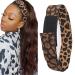 Lace Melting Bands Leopard Print Pattern Adjustable Wig Edge Laying Elastic Bands Baby Hair Elastic Bands Headband for Lace Frontal Melt Wig Edge Laying Bands 4cm
