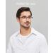 ANRRI Blue Light Glasses for Men - Semi Rimless Rectangle Black Metal Frame - UV Blocking Computer Glasses A1-Black - Buy Online on GoSupps.com