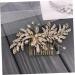 DOITOOL Gold Side Comb Hair Crystals Decor Alloy Hair Comb Hair Claw Hatchet Comb Floral Headpiece Crystal Flower Comb Rhinestone Headpiece Crystal Decor Accessories Pearl Bride - Buy Online on GoSupps.com