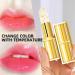 FLLUOUZH 2 Pieces Transferproof Color Changing Lipstick Gold Foil for Women Long Lasting Moisturizing Shiny Lip Gloss Deep Nourishment Transparent Gold Crystal Lipstick - Buy Online on GoSupps.com