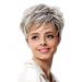 '10 Women Short Ladies Wigs synthetic Blonde Wig Hair with roots dark shade