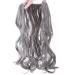 Buy Silk-Co Adjustable Hair Extensions with Rubber Band | Invisible Cord | Medium Brown & Silver Gray | 50cm for Women - Buy Online on GoSupps.com