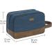 WANDF Hanging Dopp Kit Travel Toiletry Bag for Men - Water-Resistant Vegan Leather Shaving Bag - Blue - Buy Online on GoSupps.com