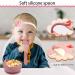 Delven Baby Bowls and Spoons Set for Feeding | Silicone Toddler Weaning Bowls | Pink with Suction, BPA Free, Non Slip | Easy to Clean Cutlery Tableware for Children | Microwavable, Dishwasher Safe - Buy Online on GoSupps.com