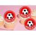 20 x Personalised Football party cupcake toppers wafer/icing uncut - (icing paper red) Red icing paper - Buy Online on GoSupps.com