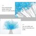 VOSAREA Flower Stems 50 Stems Artificial Bouquets with Acrylic Bead Drops, Blue Floral Picks for Wedding DIY Crafts - 17cm - Buy Online on GoSupps.com
