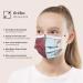 50 Disposable Face Masks Made in Germany | CE Certified | Triple Layer Filtration | Small Size (14.5cm x 9.5cm) | Bordeaux Color - Buy Online on GoSupps.com