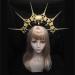 amangul HaloCrown Headband Material Kits VirginMary Church Costume Headband SunGoddess Hairband Female Tiaras Headdress(Ts20F Golden Sun) - Buy Online on GoSupps.com