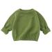 KISLOVE Knitted Jumper Girls Boys Winter Ribbed Knit Sweater Chunky Pullover Long Sleeve Knitwear Top Soft Unisex Toddler Baby Clothes Autumn Outwear 130 Green
