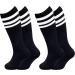 Olreco Youth Soccer Socks for Boys and Girls | Toddler Knee High Long Tube Socks 3-6 Years | Black & White - Buy Online on GoSupps.com