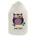 Stamp factory-hot water bottle with a personalized cover-cozy heat bottle cover with desired text such as names design-gift idea for children & adults (800 ml | owl)
