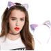 Sequin Cat Ears Headbands and Bunny Ear Headbands Shiny Hairbands Glittery Hair Hoops Hair Accessories for Easter Daily Wearing Party Decoration and Cosplay Accessories (Pink) - Buy Online on GoSupps.com