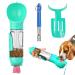 Dog Water Bottle 4 in 1 Portable Pet Water Bowl Dispenser with Dog Whistle, Pet Travel 10OZ (300ML) Water Cup with Food Container, Poop Collection Shovel, Garbage Bag for Dogs Cats Walking and Travel Blue
