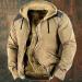 Buy Hanxiulin Oversized Plush Jacket for Men | Warm Lightweight Quilted Winter Coat - Khaki XL - Buy Online on GoSupps.com
