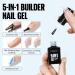 TOMICCA 5 in 1 Builder Nail Gel - Clear 15ML | Strengthening & Repair Gel for Hard Nails Tips & Extensions - Nail Art Decoration - Buy Online on GoSupps.com