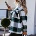 Routinfly Women's Casual Plaid Button Down Wool Blend Shacket Jacket - Spring Autumn Lapel Coat in Green XL | International Shipping Available - Buy Online on GoSupps.com