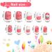 96 Pcs Kids Fake Nails - Pre-glue Full Cover Short False Nails for Girls | Lovely Gift for Children - Refreshing and Cute - Buy Online on GoSupps.com