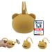Tastic SchnullerBox Baby - Silicon Schnullerbox for on the go in pandaform - pacifier storage bpa free - box usable and easy to clean mustard